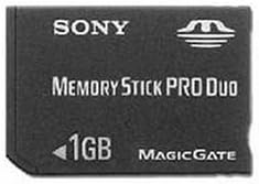 Sony 1GB Memory Stick Duo with Adapter - For Cameras & PSP