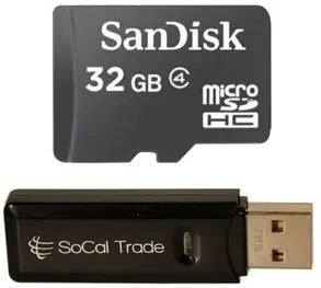 SanDisk 3325457 32GB MicroSDHC Class 4 Memory Card