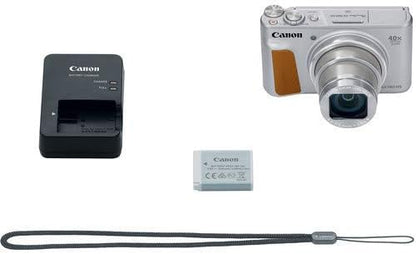 Canon SX740 HS Silver Digital Camera Bundle (Renewed)