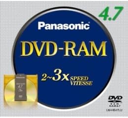 Panasonic DVD-RAM Disc - 2x-3x Rewritable Single-Sided with Cartridge