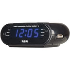 RCA RC207A USB Charging Clock Radio Blue LED