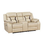 Lexicon 194840225089 Wall-Hugger Power Reclining Sofa Set Beige