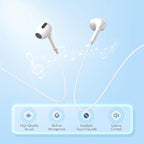 YouthCity USB-C Wired In-Ear Headphones with Inline Mic