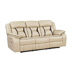 Lexicon 194840225089 Wall-Hugger Power Reclining Sofa Set Beige