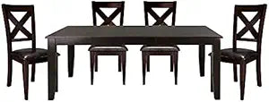 Lexicon Crown Point 5-Piece Dining Set Merlot/Brown — main product image
