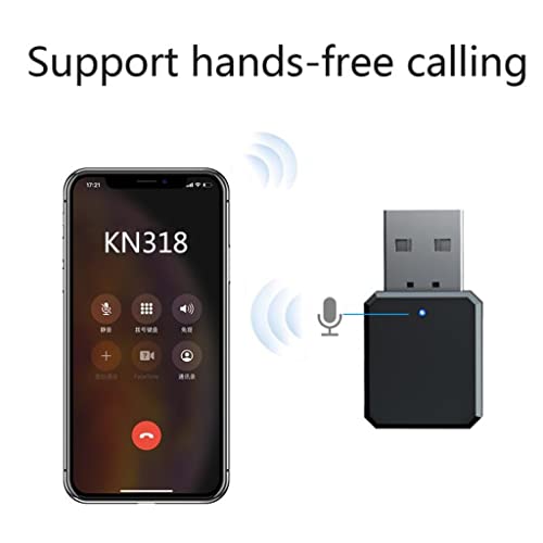 QLECMSGSW Bluetooth 5.1 Wireless Audio Adapter Dongle — main product image