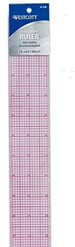 Westcott W-248 2x24 Transparent 8ths Graph Ruler