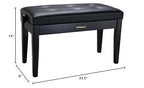 Roland RPB-D300BK Adjustable Piano Keyboard Bench - Satin Black