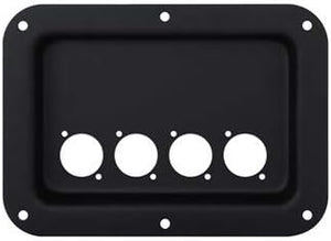 Penn-Elcom D024K Recess Dish: 4 x D-Series Connector Panel