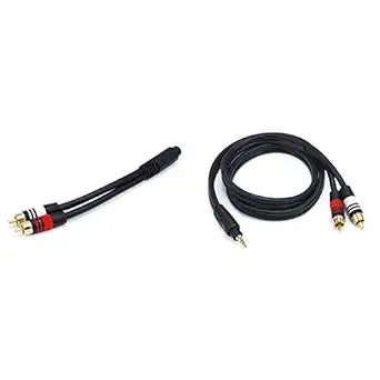 Monoprice 3.5mm Female to 2RCA Male Audio Cable 6in — main product image