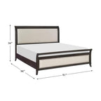 Lexicon Hebron CKing Bed Upholstered Headboard