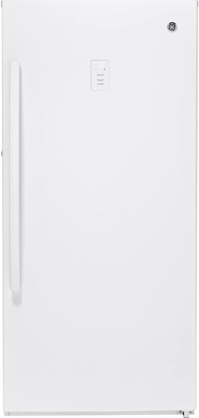 GE FUF14DLRWW Upright Freezer - White, LED Lighting
