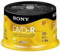 Sony DVD-R Discs 4.7GB 16x 50-Pack
