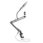 Purokise Clamp-Mount Ring Light with Overhead Phone Holder