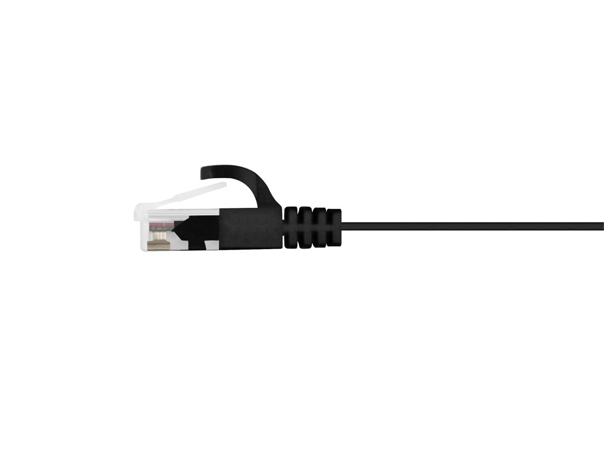 Monoprice 109549 Cat5e 7ft Black Flat Ethernet Cable
