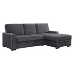 Lexicon Winona Charcoal Sectional Sofa with Right Chaise