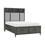 Lexicon 194840156901 Agery Gray Queen Platform Bed