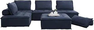 Lexicon Ulrich Blue 5-Piece Modular Sectional Sofa