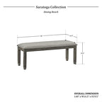 Lexicon 194840160403 Saratoga Dining Bench Antique Gray