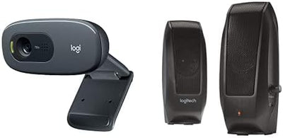 Logitech C270 HD Webcam with S120 Stereo Speakers