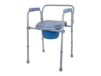 Monoprice 144470 3-in-1 Foldable Bedside Commode Chair