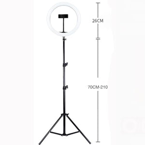 BFKRYP Circular LED Fill Light with Phone Holder Stand