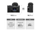Sony ZV1 II Digital Camera for Content Creators Vloggers