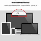 EIMSOAH Ultra-Thin Metal Webcam Privacy Covers, 3-Pack Silver