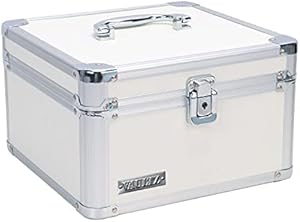Vaultz VZ03891 Portable Safe Box: Locking Storage with Mesh Pocket