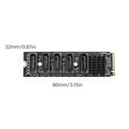 JIAPIKA JMB585 PCIe NVMe to Five-Port SATA 3.0 Adapter Card