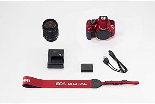 Canon 1300D Rebel T6 Red Edition DSLR Kit (Renewed)