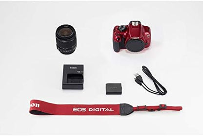 Canon 1300D Rebel T6 Red Edition DSLR Kit (Renewed)