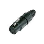 Neutrik NC3FX-B 3-Pin Female XLR Cable Connector Gold