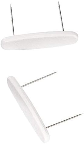 B+W 9111 Bedskirt Pins White 8-Piece Set