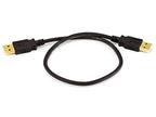 Monoprice USB 2.0 A-A Cable 1.5ft, Gold Plated, White