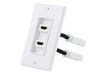 Monoprice 107332 Dual Port HDMI Inset Wall Plate