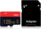 TECKFLARY 128GB microSD Class 10 Card 2-Pack with SD Adapters