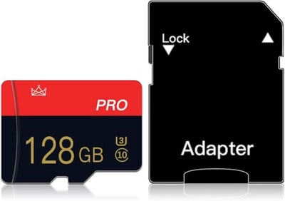 TECKFLARY 128GB microSD Class 10 Card 2-Pack with SD Adapters