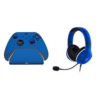 Razer Quick Charging Stand & Kaira X Headset Shock Blue