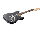 Monoprice 610370 Indio Series California Classic Solid-Body Guitar - Black