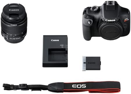 Canon 2628C003AA EOS 4000D Rebel T100 DSLR Bundle Renewed