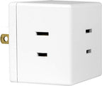GE 54768 3-Outlet Polarized Wall Tap Adapter