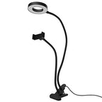 Bewinner 2-in-1 Clip-On LED Selfie Ring Light with Phone Holder