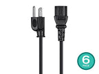 Monoprice 139783 3-Prong Power Cord NEMA 5-15P to IEC 60320 C13