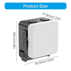 Masreoi Rechargeable RGB LED Cube Video Light for Action Cameras