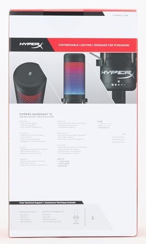 HyperX QuadCast S RGB USB Condenser Microphone Gaming