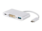 Monoprice 115759 USB-C to VGA Multiport Adapter - White