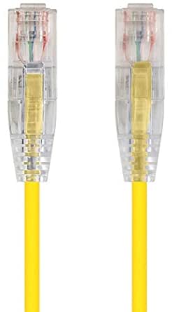Monoprice 113536 SlimRun Cat6 Ethernet Patch Cable Yellow — main product image