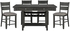 Lexicon Baresford 5-Piece Counter Height Dining Set Gray