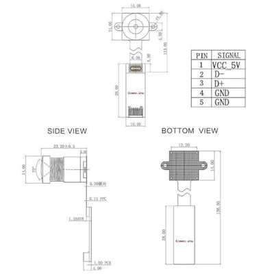 SHYYOULQE Shutter Monochromatic USB Camera Module